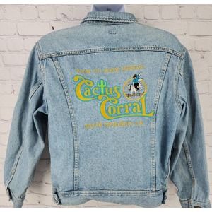 Vintage 1980’s Cactus Corral Palm Springs Denim Jacket Men's Size Medium USA